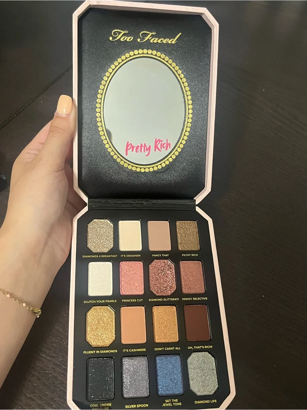 Too Faced Pretty Rich Eyeshadow Palette - Pink & Gold Accents
